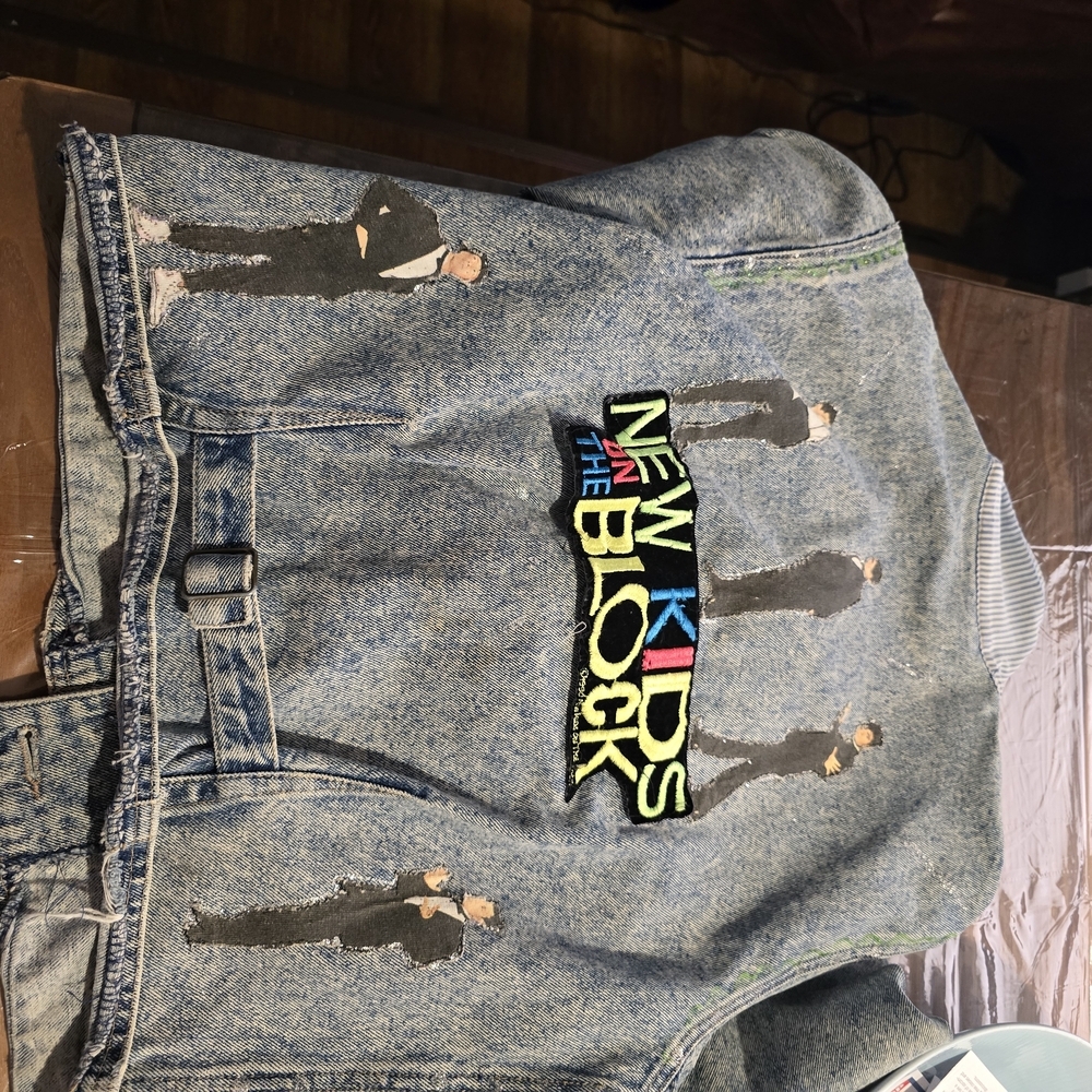 New Kids On The Block Denim Jacket with Button Accents - Picture 2 of 3